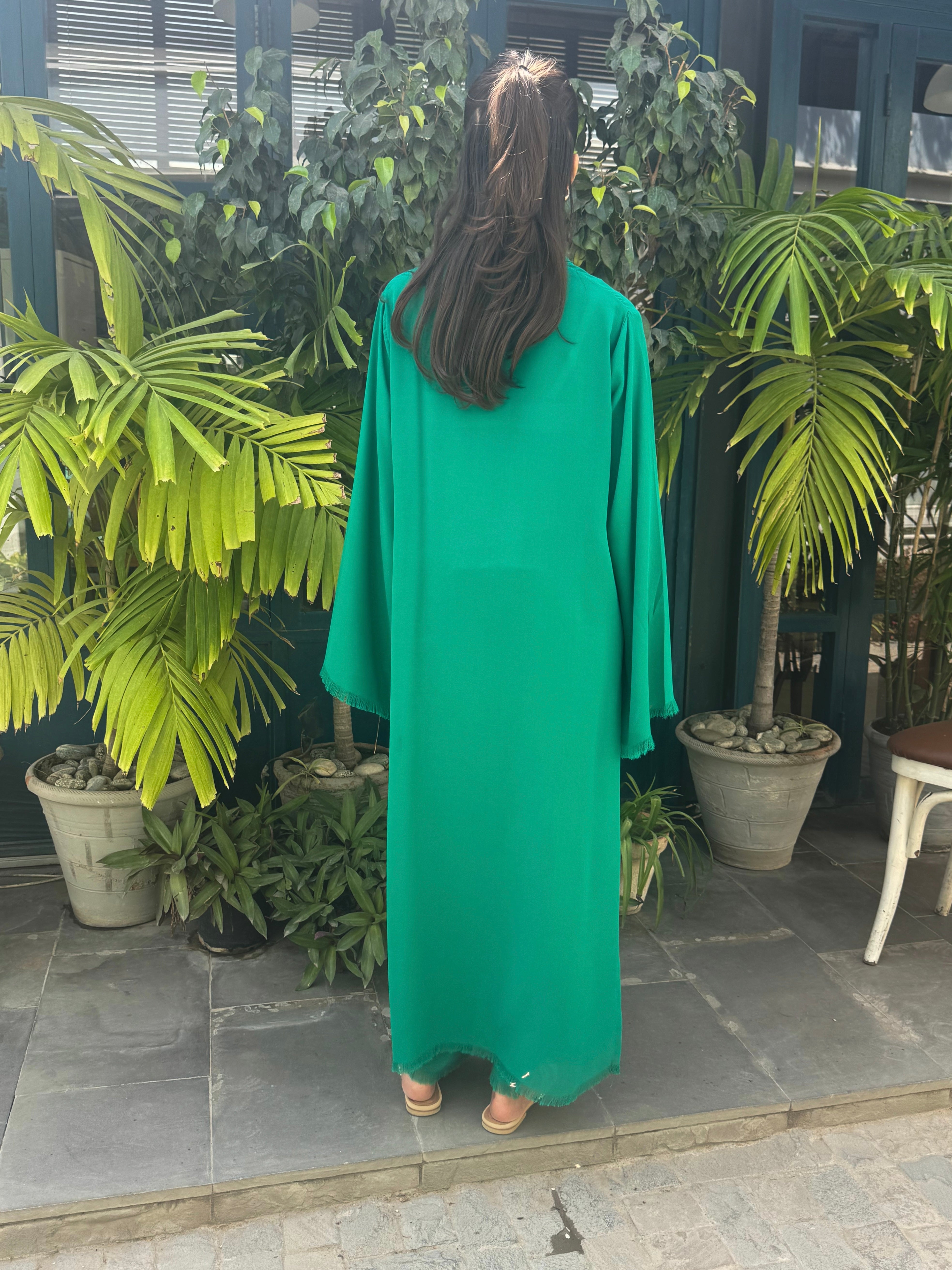 Fringe Fusion-Dark Seafoam Green